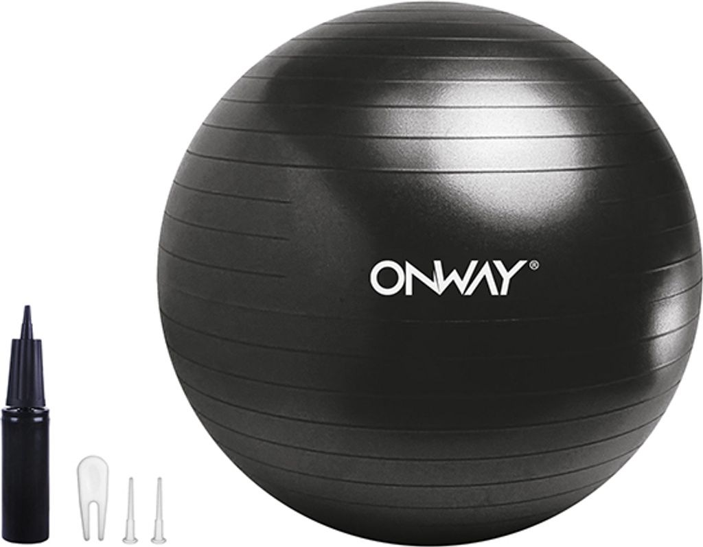 Piłka gimnastyczna OnWay z pompką, piłka fitness 55 cm, Zdjęcie produktu 