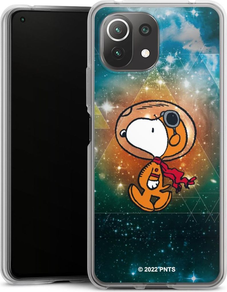 DeinDesign Handyhülle für Xiaomi Mi 11 Lite 5G NE Silikon Hülle Case Smartphone Schutzhülle Astronaut Offizielles Lizenzprodukt Snoopy