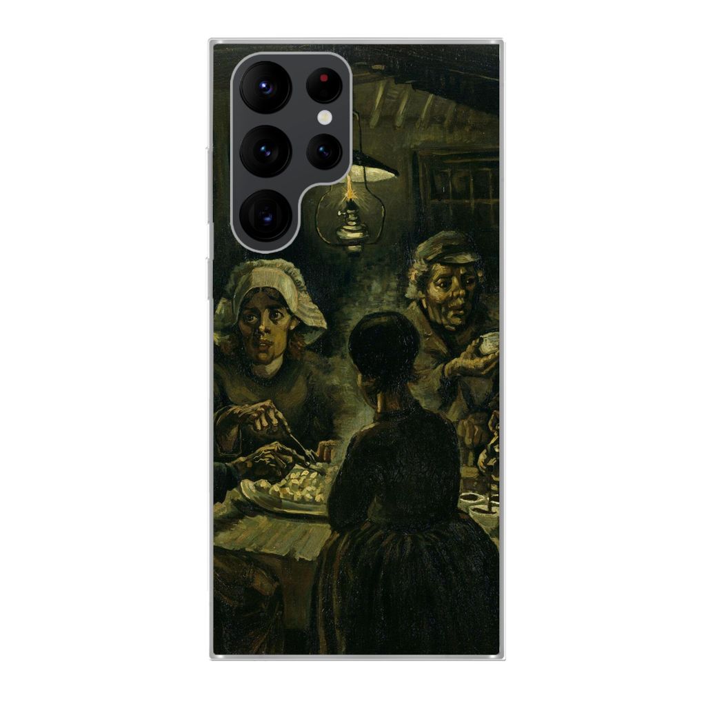 MuchoWow Handyhülle Schutzhülle Hülle für Samsung Galaxy S22 Ultra Die Kartoffelesser - Vincent van Gogh Silikon Softcase Handy Hülle - Abbi...