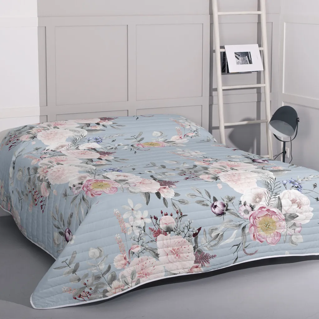 Boutis imprimé fleurs HF Soft Bouquet Coloured pour lit double 240x260 - 2