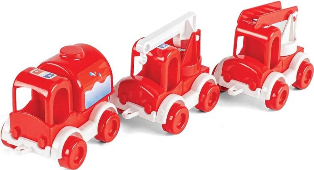 Wader Kid Cars 3Feuerwehrfahrzeuge im Schaukarton,60023 Produktbild 