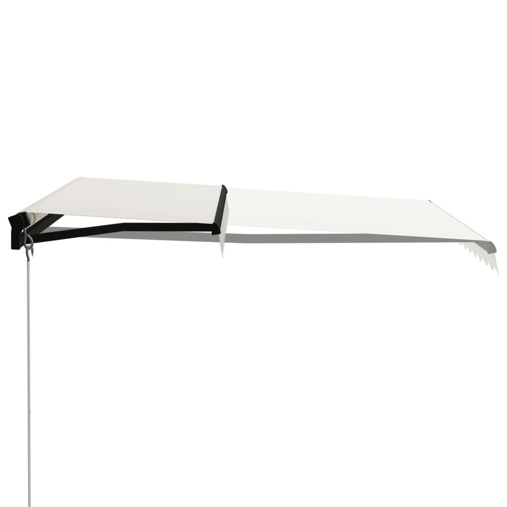 vidaXL Einziehbare Markise Handbetrieben 300 x 250 cm Creme Produktbild 