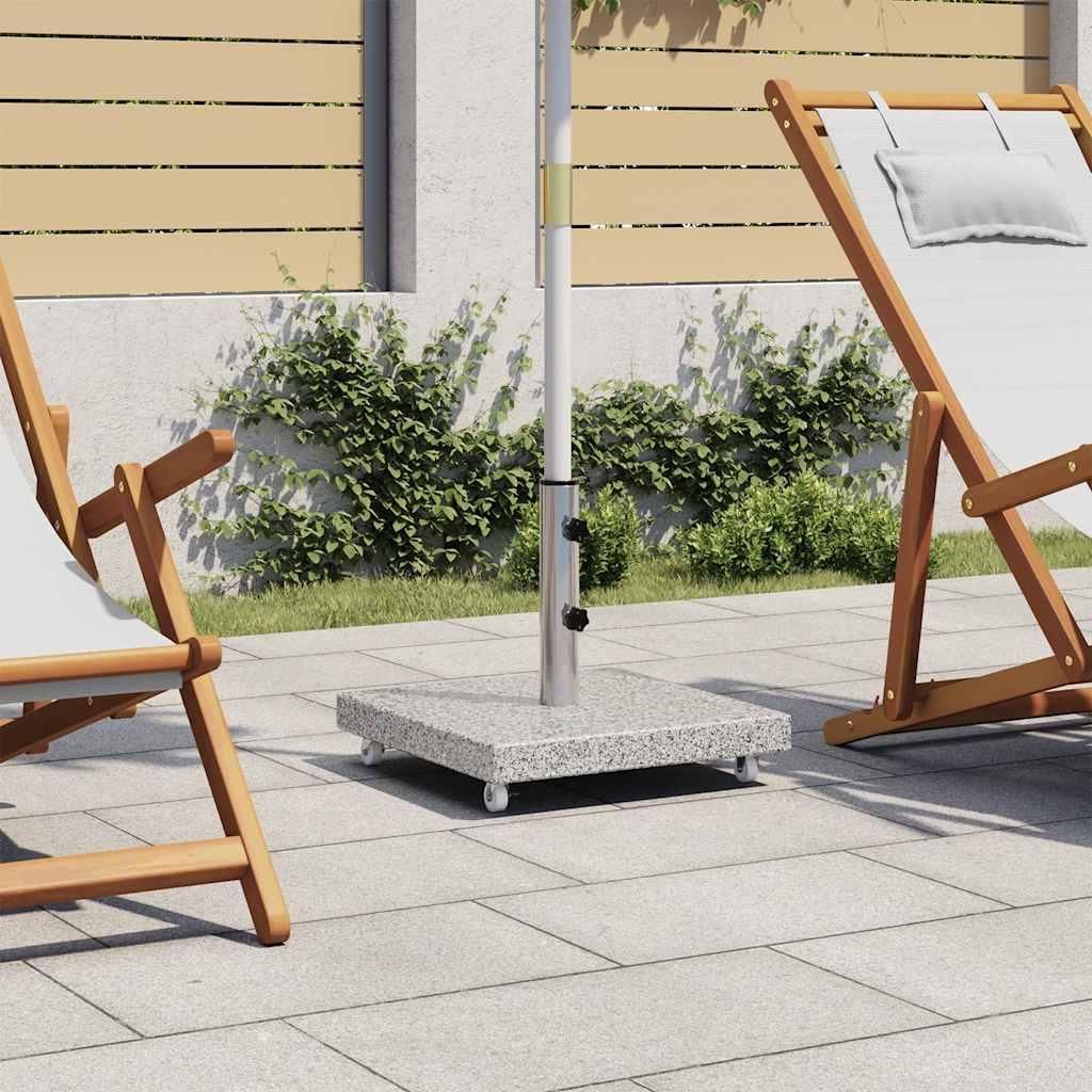 vidaXL Sonnenschirmständer Granit 30 kg Quadrat Grau Produktbild 
