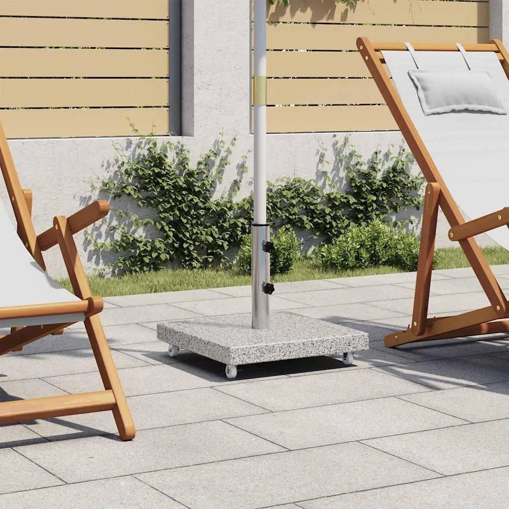 Pied de parasol 30 kg en granit gris vidaXL - Socle robuste et carré