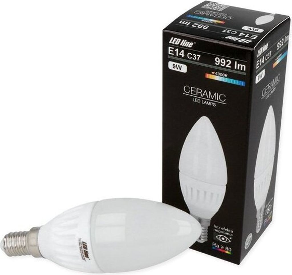 3 Stück LED | E14 C37 | Leuchtmittel | Leuchte | Beleuchtung | Form: Kerze | 9W | 992 Lumen | 4000K Neutralweiß