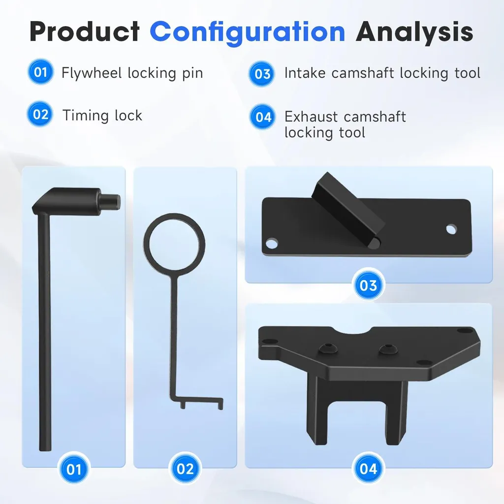 Kit calage distribution 1.2L Type A - Outil pour courroie extensible - 6