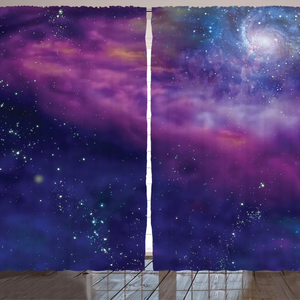 Tenda ARANDE Space, ispirazione spirituale Dim Star Cluster Milky Way, cerchio con elementi solari, 280 x 260 cm, viola blu
