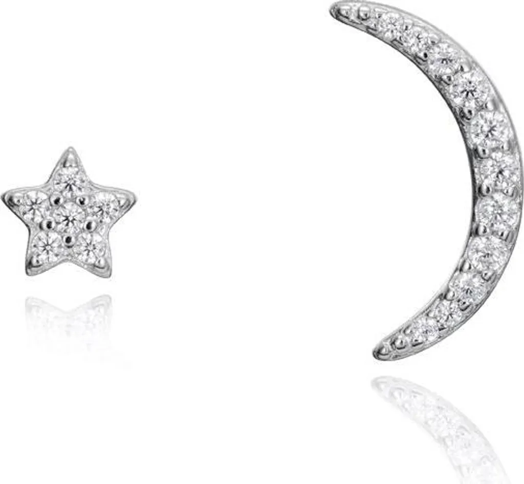 Boucles d'oreilles asymétriques argent pour soirées et mariages chic
