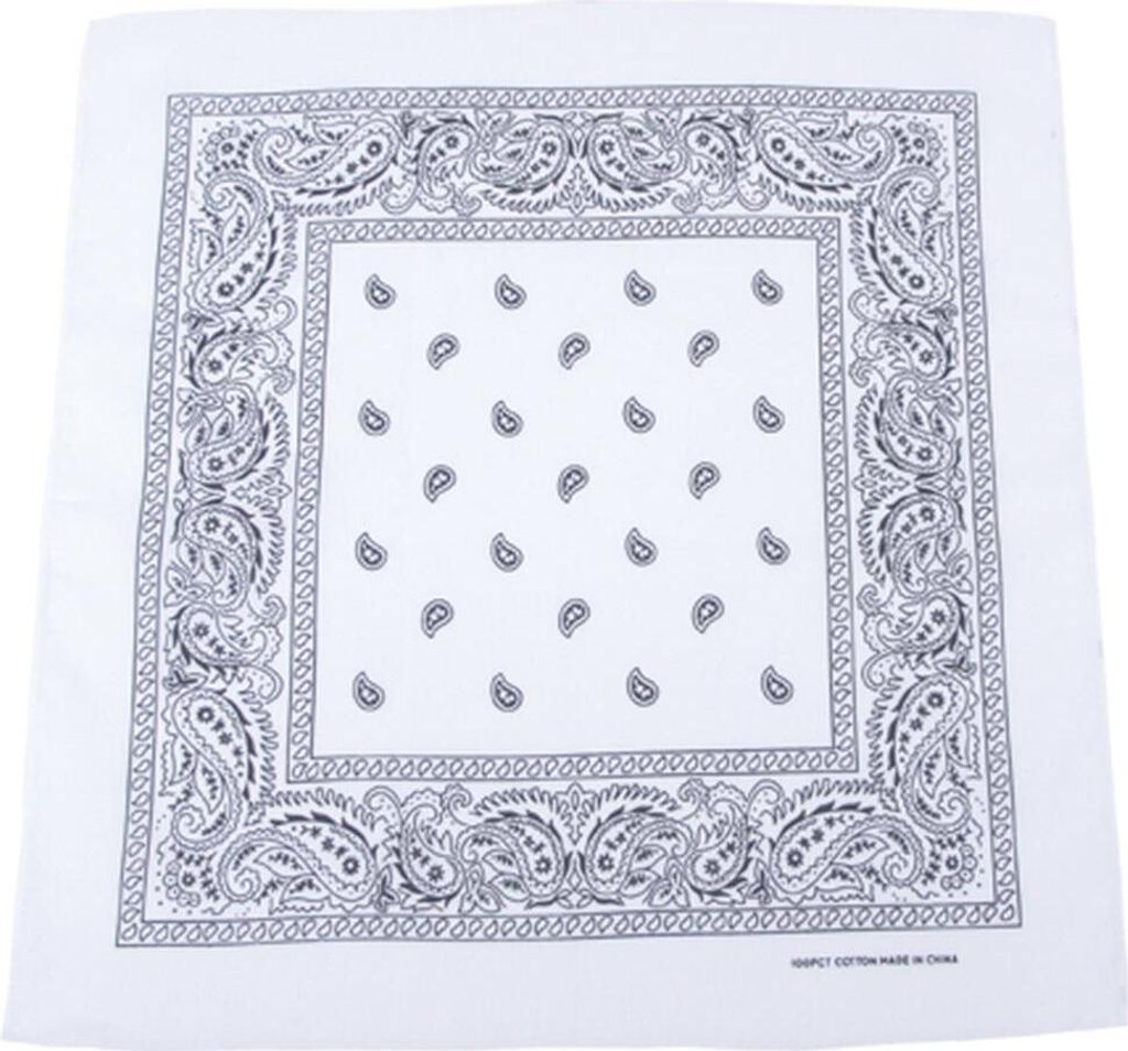MFH Bandana, weiß-schwarz, ca. 55 x 55 cm, Baumwolle Produktbild 