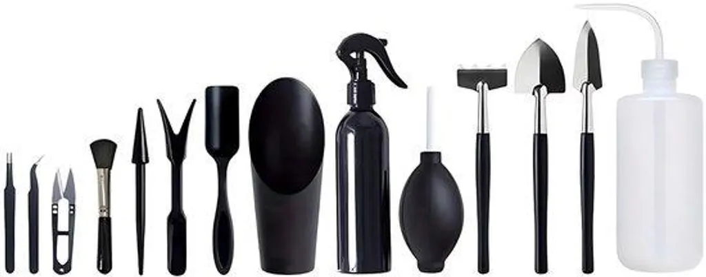 Kit bonsaï 14 pièces avec pinces et ciseaux en acier pour soin expert