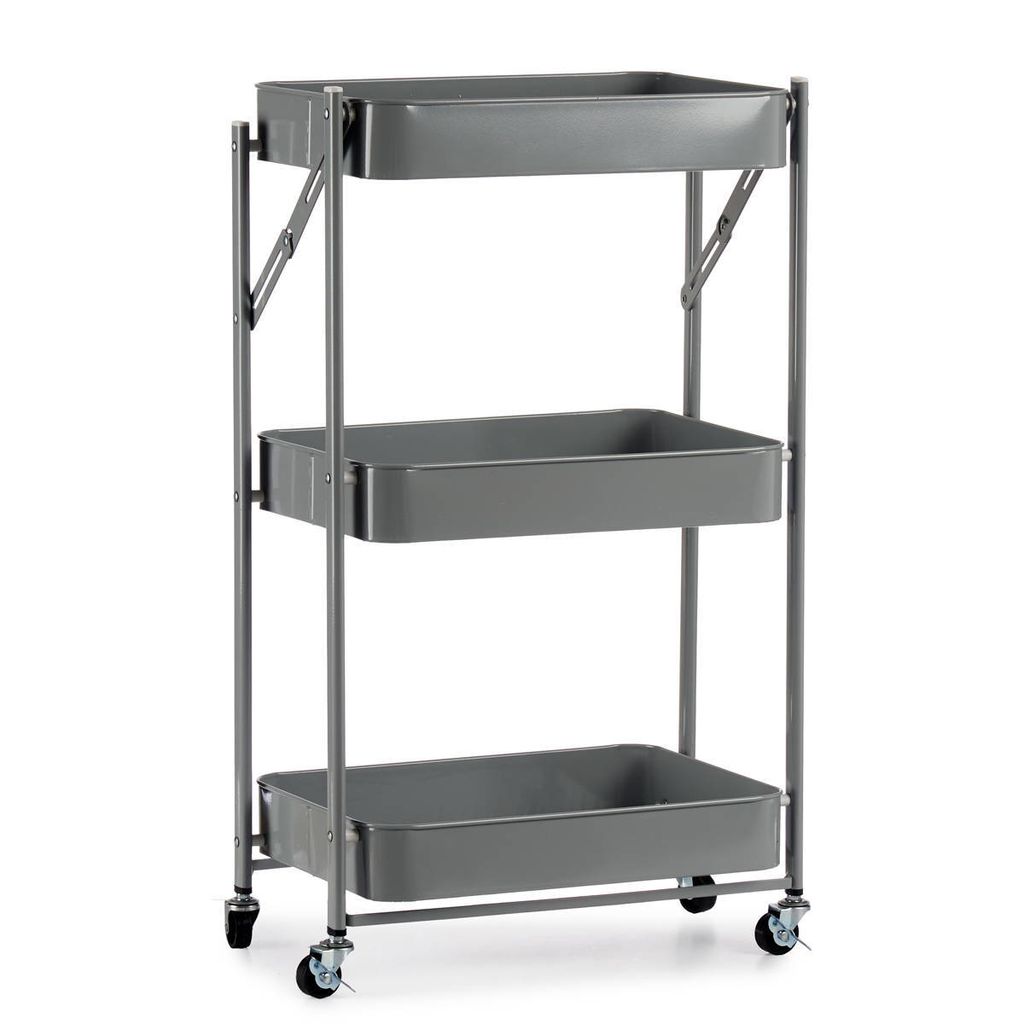 Gemüsewagen Grau Stahl Kunststoff (29,5 x 78,5 x 45,5 cm)