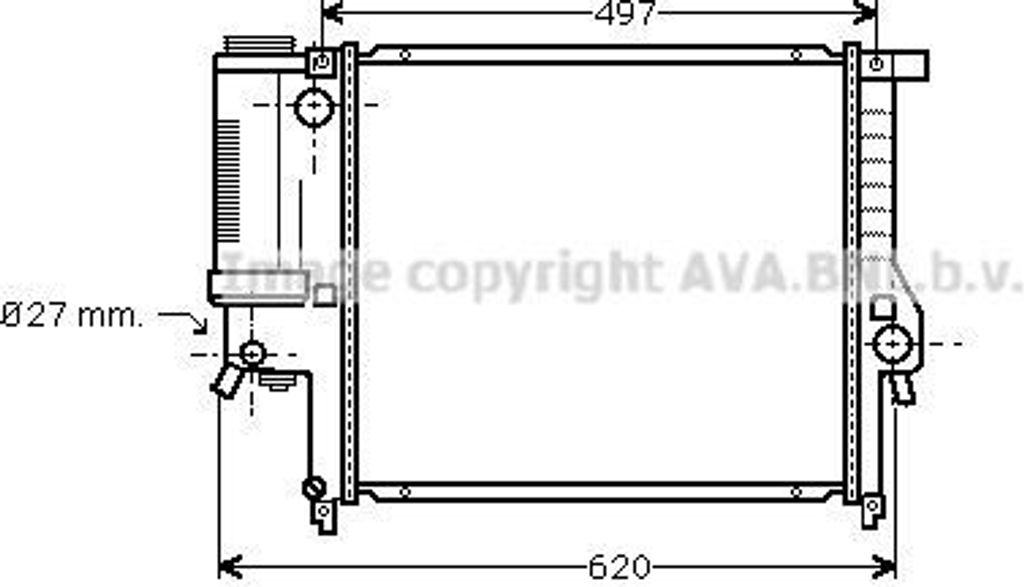 PRASCO BW2139 - OE 1723990 Kühler, Motorkühlung für 3er (E36)
