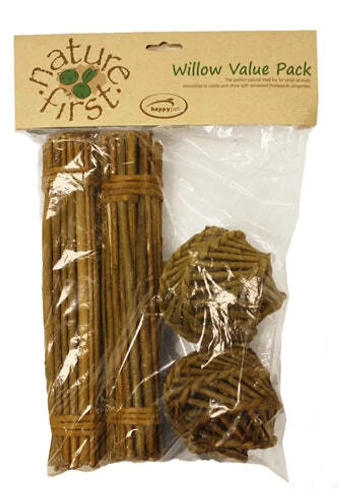 Jouets à ronger en saule pour lapins et rongeurs - Pack de 4 pièces