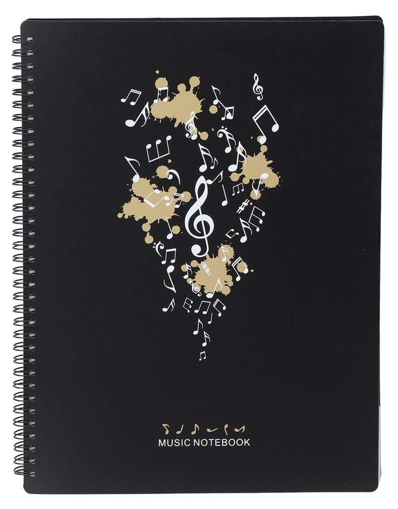 Notenmappe, 20 Hüllen, 40 Seiten, A4-Notenordner für Orchester, Schulchor, Typ A