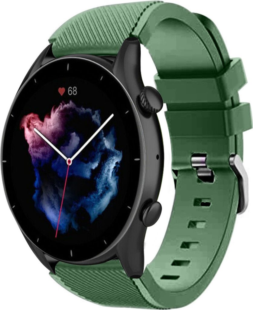 Strap-it Amazfit GTR 3 (Pro) Silikonarmband (Armeegrün)