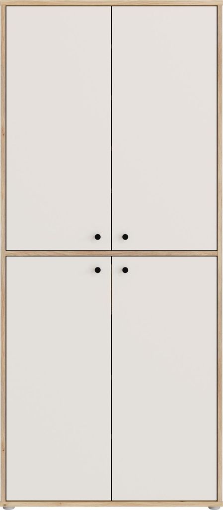 Schuhschrank >KENDRAY< in Mauvelle Eiche Nachbildung / Sand - 83,7x191,1x34,9 (BxHxT)
