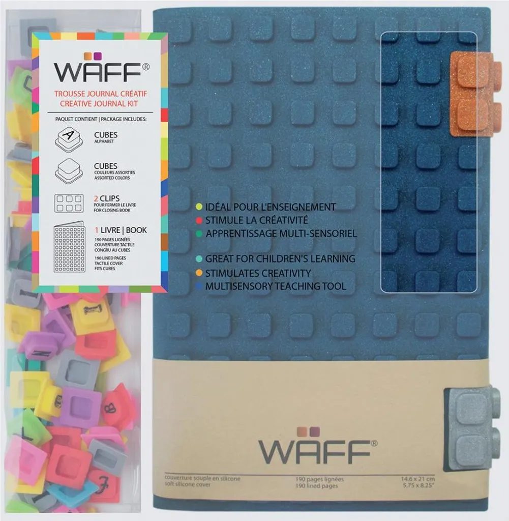 Carnet de Notes A5 en Silicone Bleu Scintillant pour Journaling Créatif