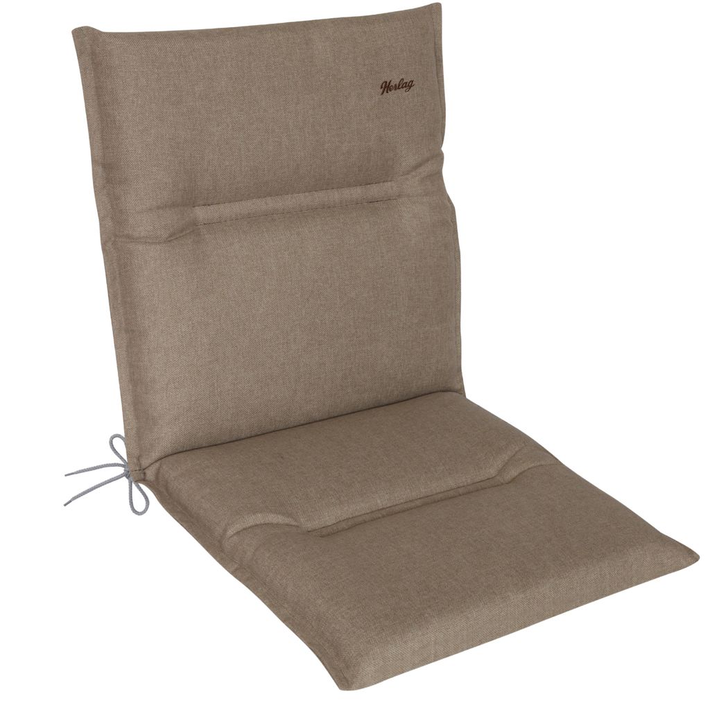 Herlag Niedriglehner-Auflage Greta 100x50x7cm Taupe, Green-Line: Bezug aus 100% recyceltem Polyester, Sitzauflage mit Fleck- & UV-Schutz
