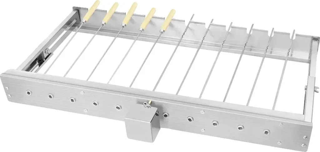 Barbecue électrique avec tournebroche automatique 60cm ajustable