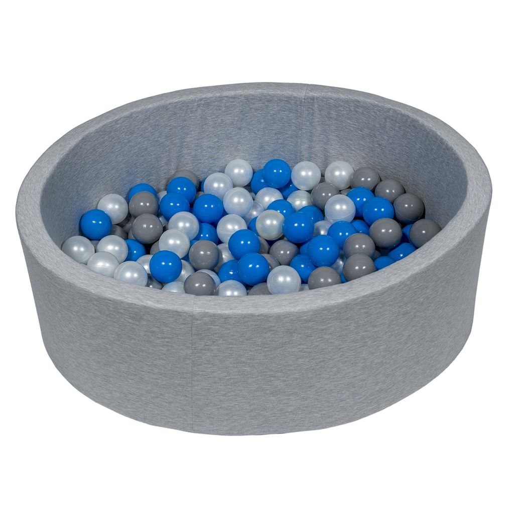 Bällebad Spielplatz + 150 Perlenbälle, blau, grau