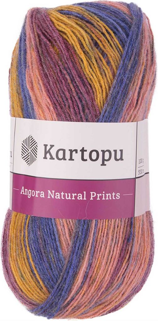 100g Strick-Häkel-Garn KARTOPU NATURAL PRINTS, Mischgarn, bitte Farbe wählen, Farbe:H1827