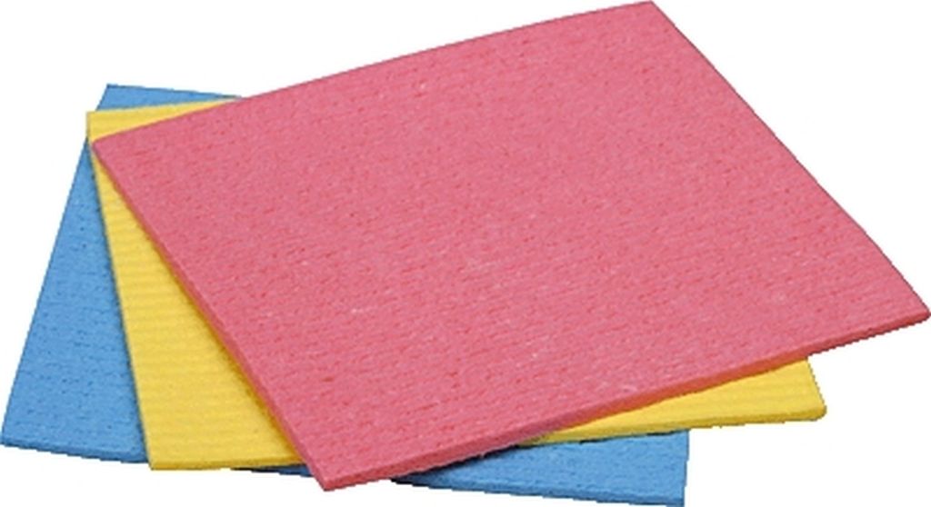 Schwammtuch 18x20cm farbig sortiert VE=14x5 Stück
