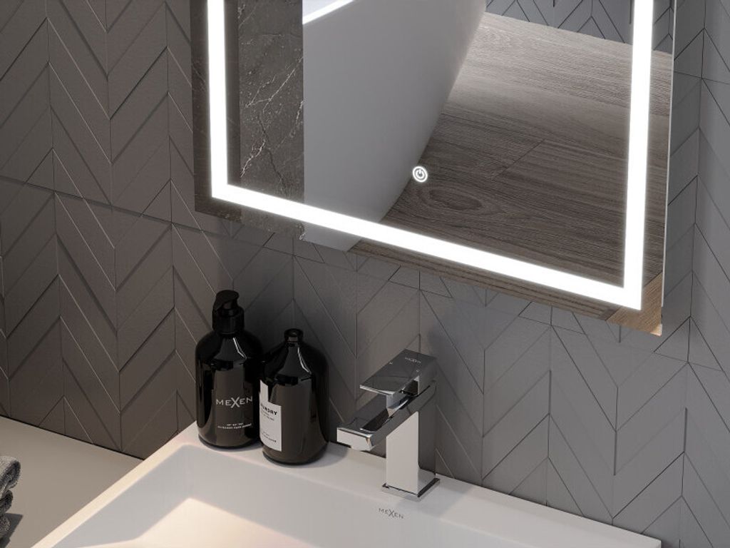 Mexen Miko podsvícené koupelnové zrcadlo 50 x 70 cm, LED Obrázek produktu 5