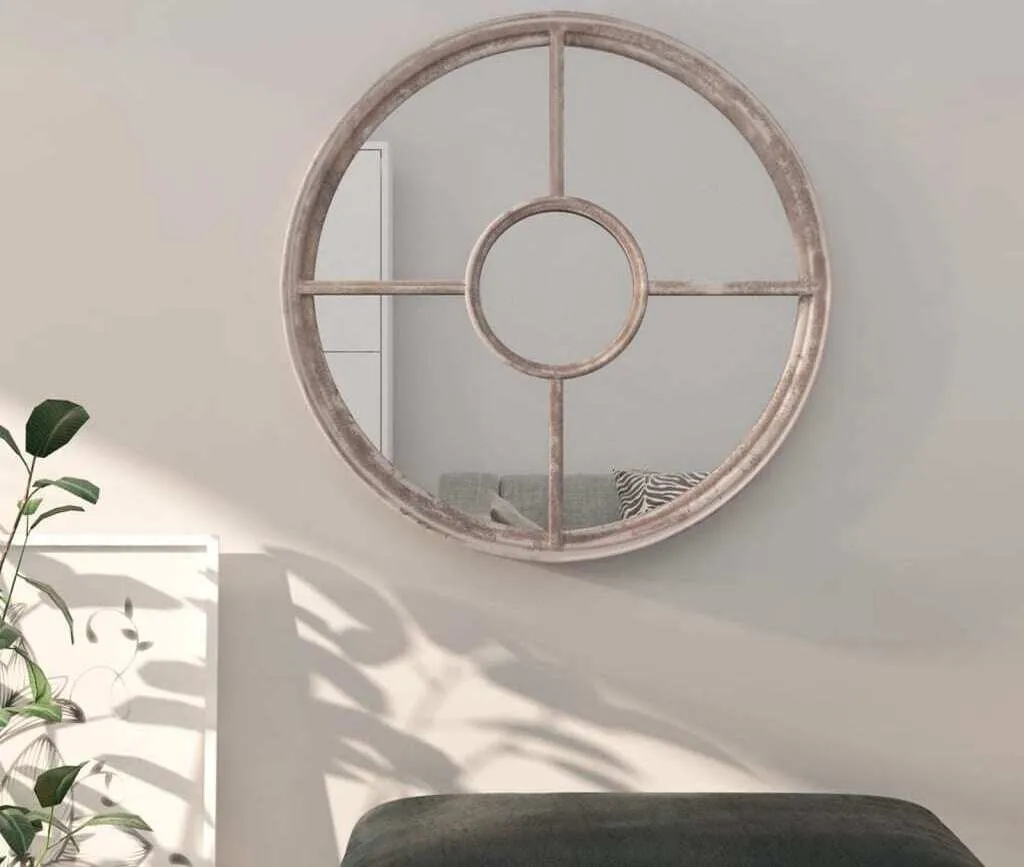 Specchio da Parete Ferro Sabbia 40cm | Arredo Moderno Minimalista