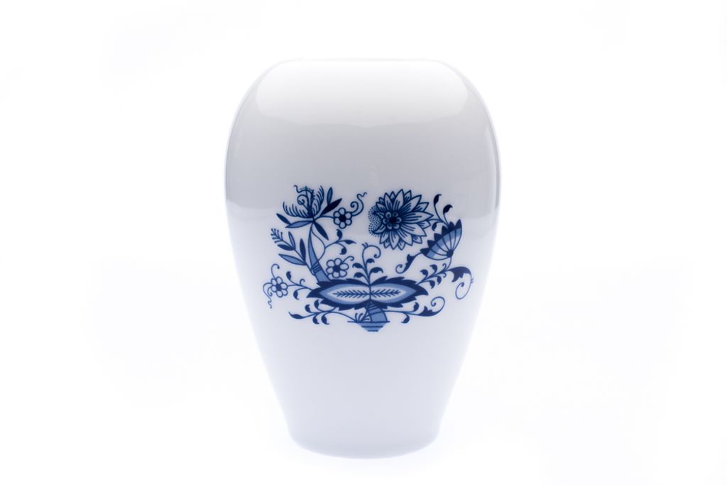 Thun 1794 Vase, Zwiebel, 17 cm, Saphyr, Tschechisches Porzellan, Thun
