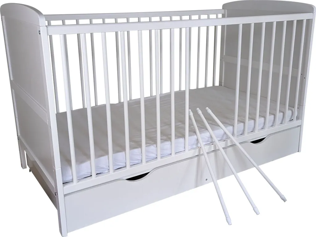 Lit bébé avec rangement 60x120 : fini le mal de dos et le manque de place