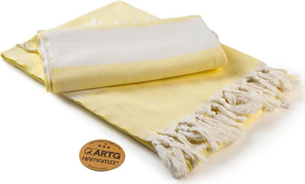 Telo Hamam Marmaris De Luxe AR056 | Cotone Turco 100x180 Giallo Chiaro