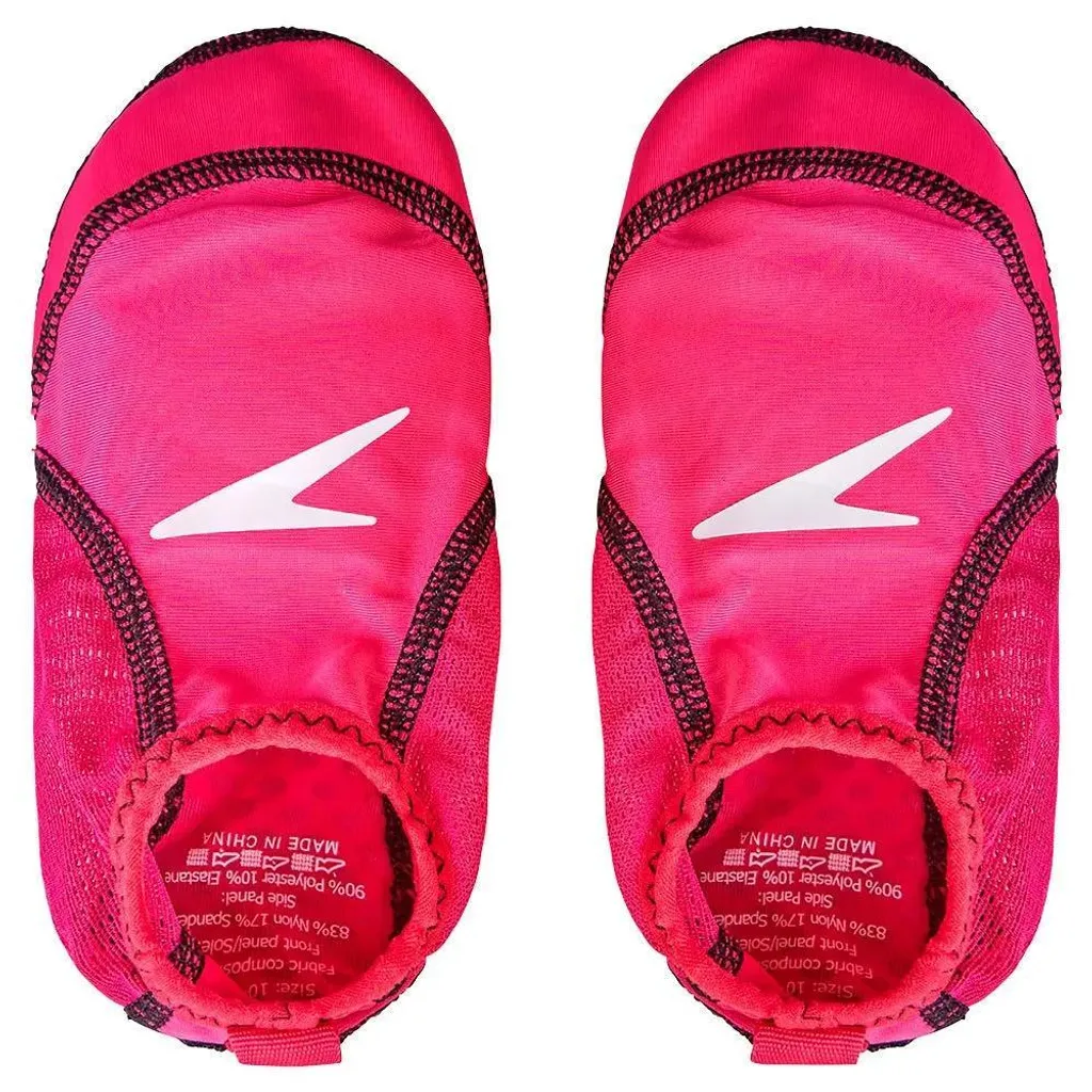 Chaussons de natation Speedo roses pour enfant, idéal pour la piscine