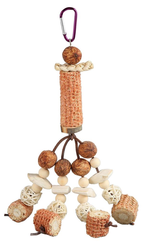 Kauspielzeug für Papageien, Maiskolben, Tintenfischknochen, Langeweile, Kauspielzeug für Papageien, Nymphensittiche, Wellensittiche, Rattanball-M...