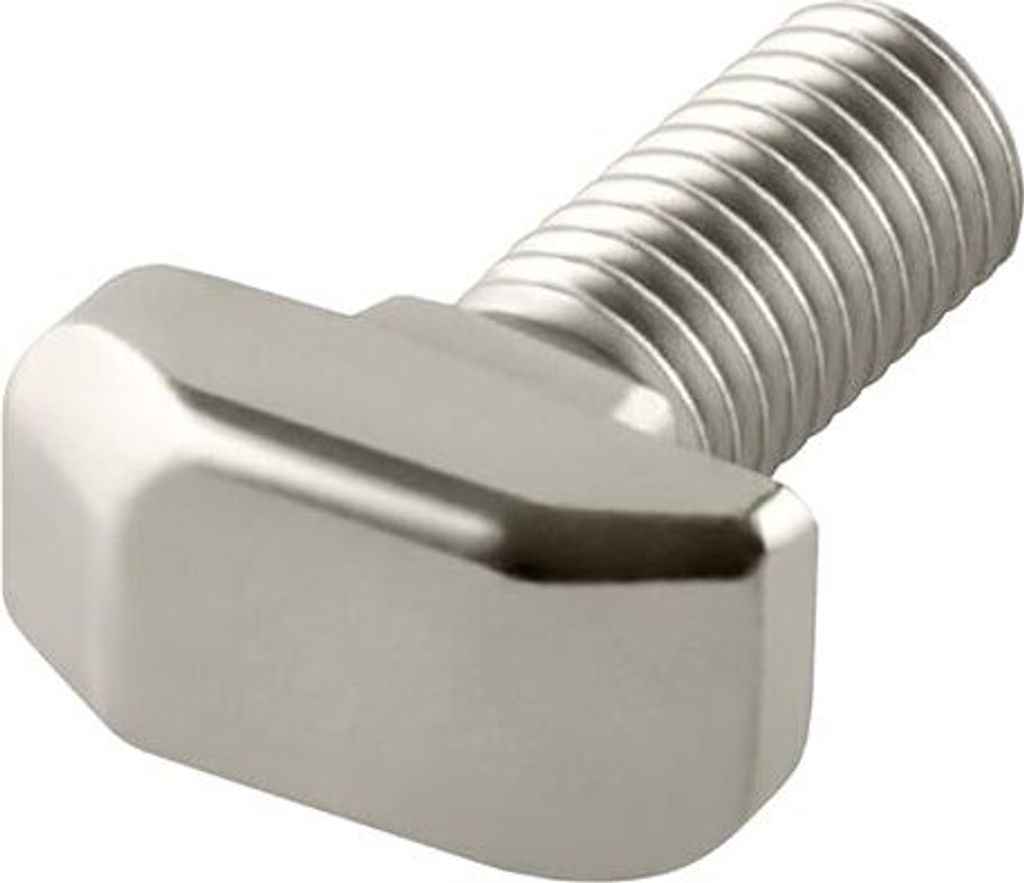 Hammerschrauben, T-Schraube Nut 8, M6, M8 für 30x30, 40x40 Konstruktionsprofile- Montageprofile (50, vernickelt, M6 x 16)