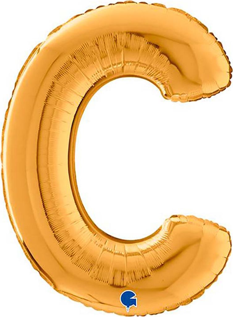 Balon foliowy Litera C, 66cm, Złota Zdjęcie produktu 