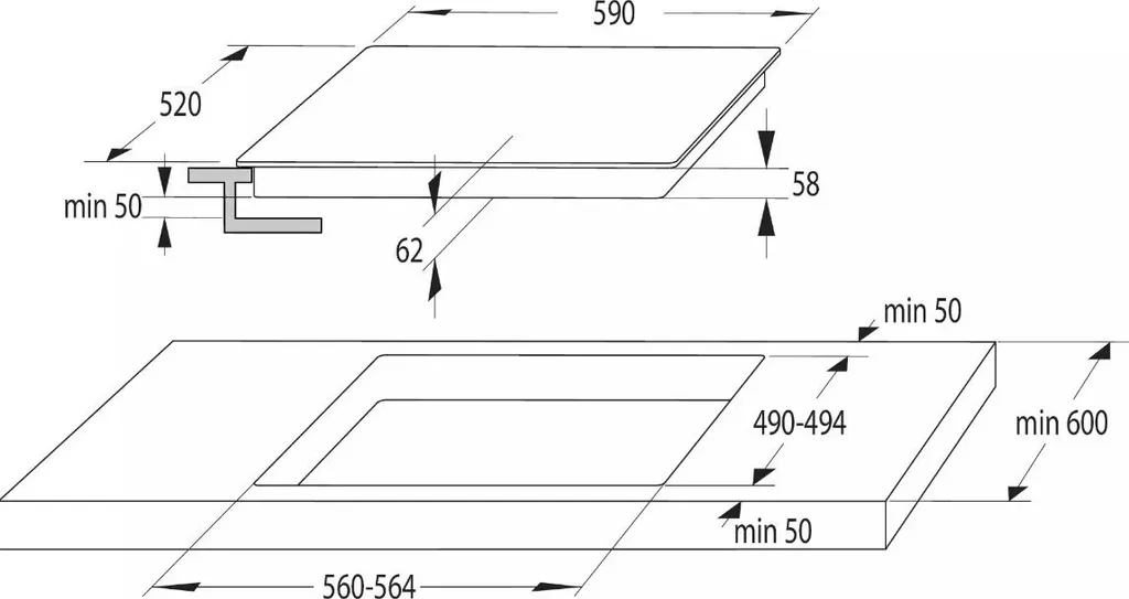 Table induction Hisense Hi6311BSCE avec commandes tactiles et minuteur - 2