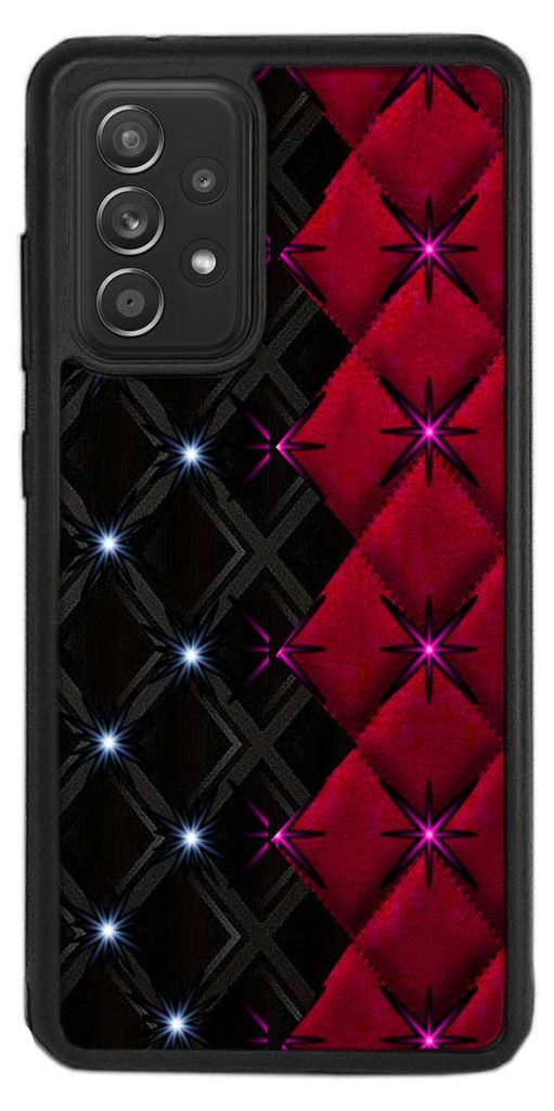 TPU Silikon Hülle für Samsung Galaxy A52 A52S 5G Handy Cover Case Schutzhülle Handyhülle Bumper MOTIV 450 Rot Schwarz
