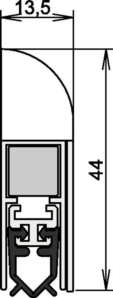 Athmer Wind-Ex 1-311 Joint de porte automatique 860mm blanc 1-311-0860