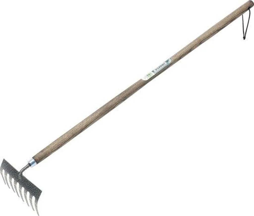 Râteau à gazon bleu Jeune Jardinier - Balai à gazon manuel de 40 cm
