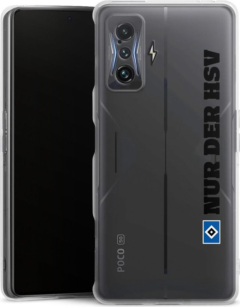 DeinDesign Handyhülle für Xiaomi Poco F4 GT Silikon Hülle Case Smartphone Schutzhülle HSV Hamburger SV transparent