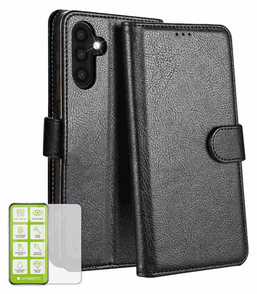 Für Samsung Galaxy A55 Handy Tasche Schwarz Etuis Produktbild 