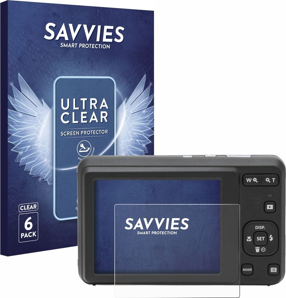 6x Für Kodak Pixpro FZ55 Schutzfolie Savvies Displayschutz Display Schutz Folie Klar Transparent