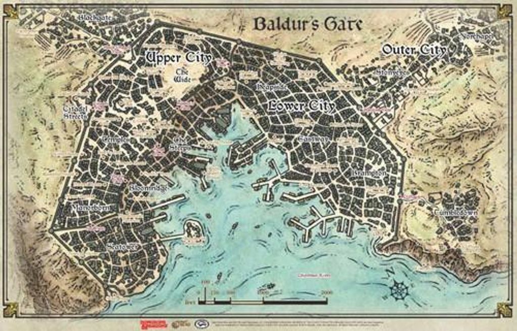 Dungeons & Dragons: Descent Into Avernus – Karte von Baldur’s Gate