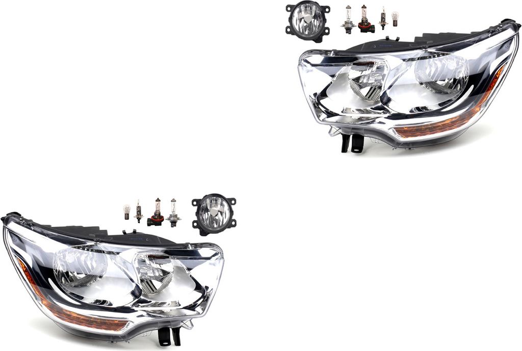 Johns, Scheinwerfer Satz Halogen passend für Citroen C4 11/09-12/14 H7 H1 + Nebel+Leuc. 00006206S1 6206S1 9687304480 9803112580 00006208S1 6208S1 ...
