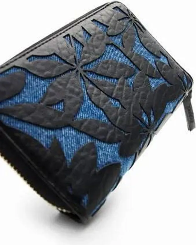 Portefeuille Zippé Desigual Noir/Bleu à Multiples Compartiments - 4