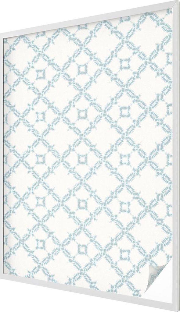 Buntglas Fensterfolie – 146x100 cm – Stained-Glass Design – blickdichte dekorative Sichtschutzfolie – selbstklebend, UV-Schutz – Blaue Ge...