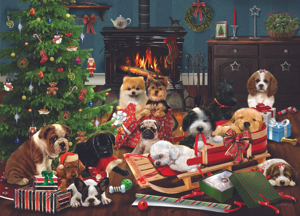 Puzzle de Relaxation 500 Pièces Chiots Cobble Hill pour Soirée Calme