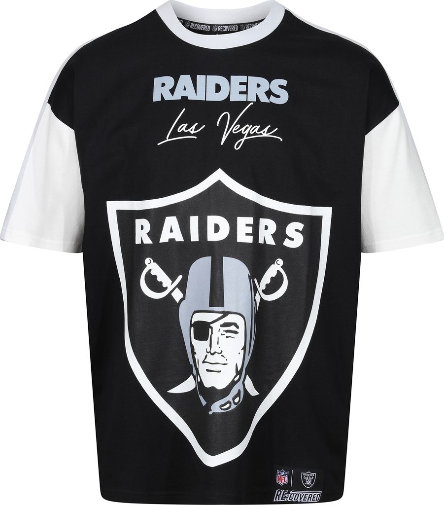 Recovered T-Shirt NFL Raiders Las Vegas Cut and Sew Oversized für alle Las Vegas Raiders-Fans Black 2XL