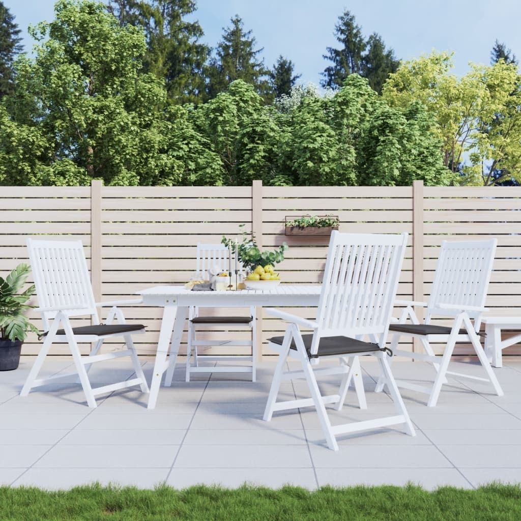The Living Store Gartenstuhl-Kissen 4 Stk. Anthrazit 50x50x3 cm Oxford-Gewebe
