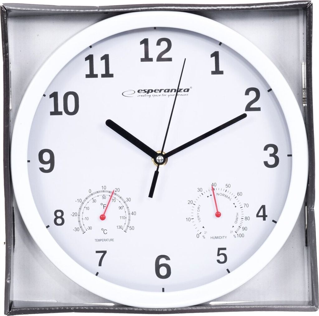 Esperanza Schwarze Wanduhr Lyon Produktbild 